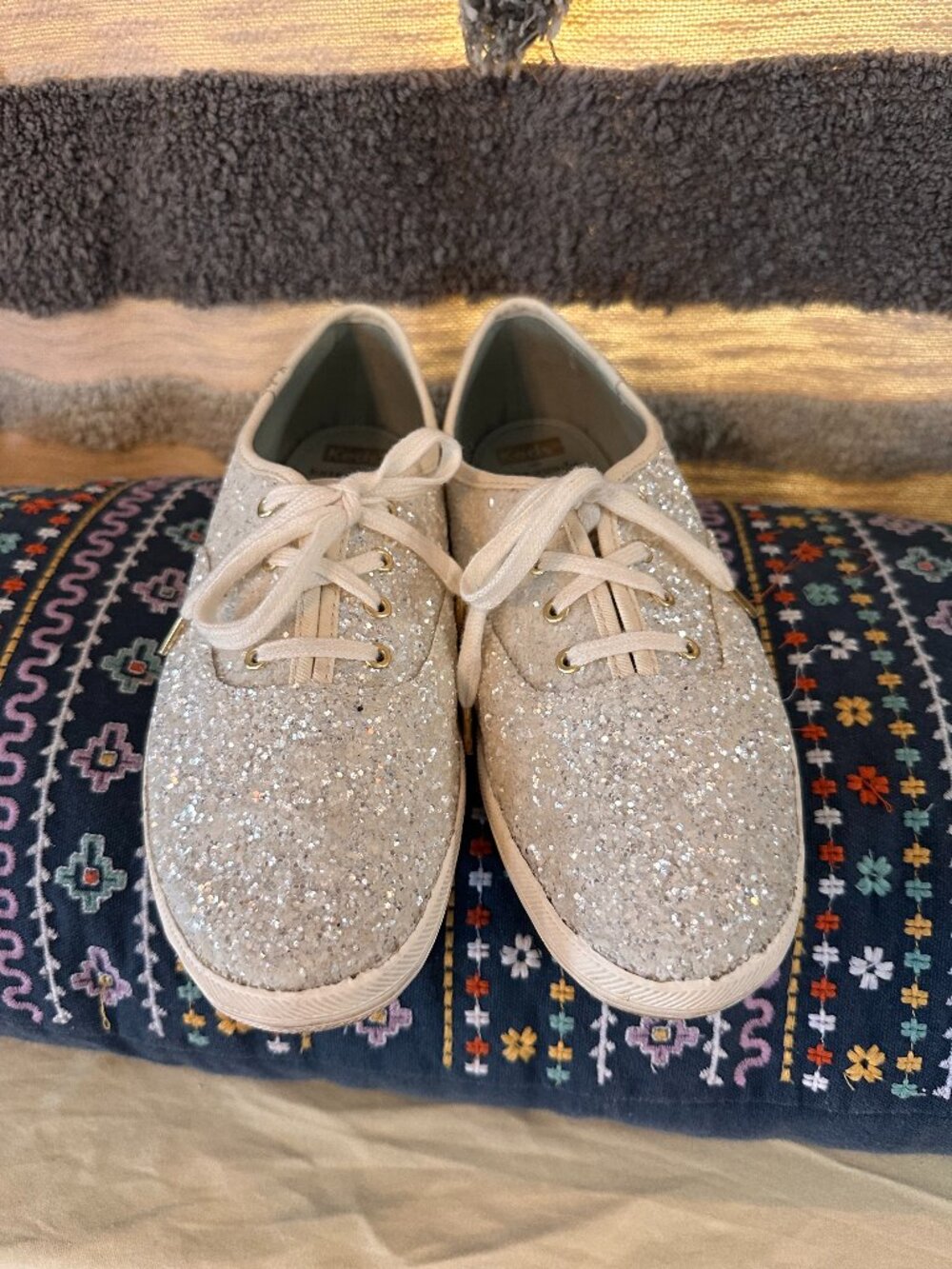 Keds X Kate Spade New York Glitter Sneakers - Size 8.5